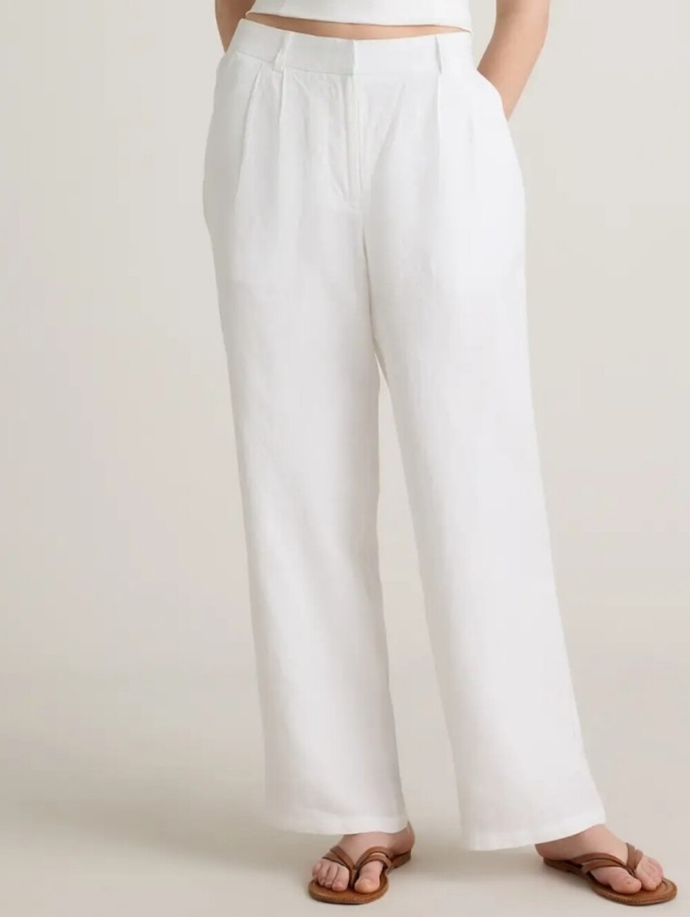 Quince European Linen Pleated Trouser Pants Size 2 NWT